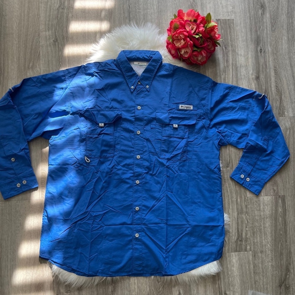 Columbia Royal Blue Long Sleeve Shirt